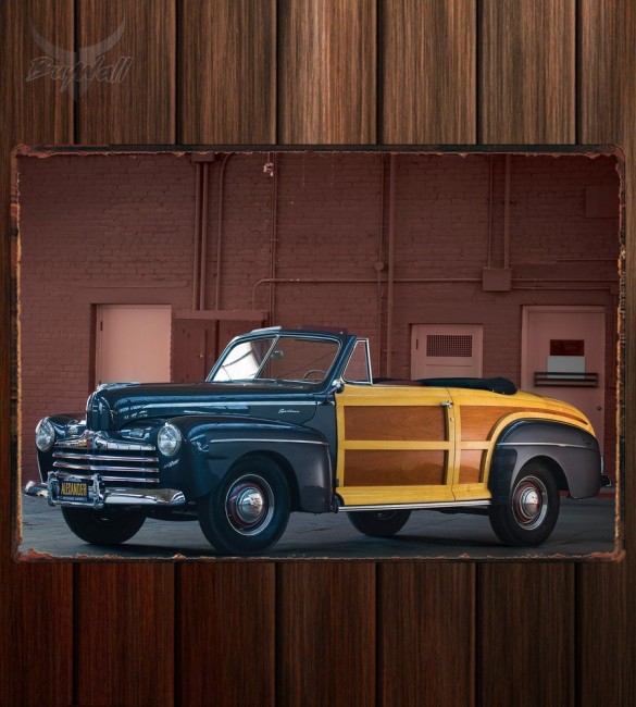 Металлическая табличка Ford Super Deluxe Sportsman Convertible 308